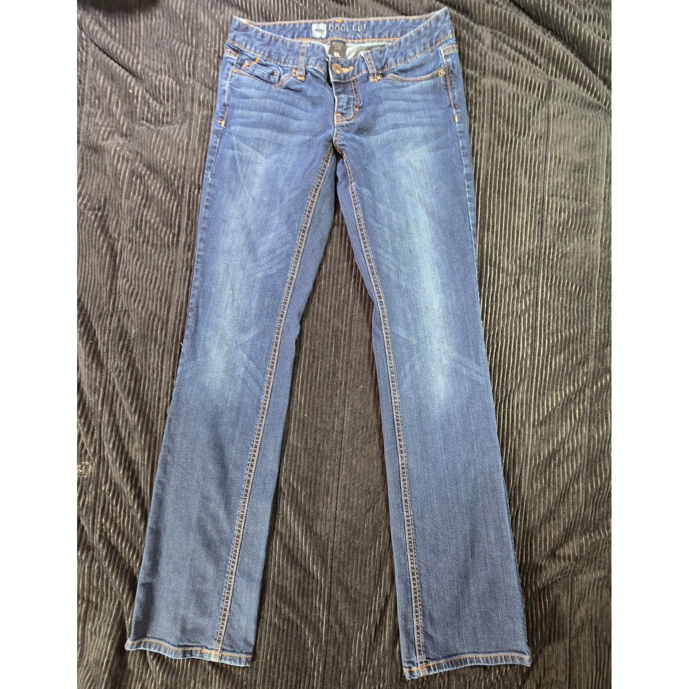 Mossimo Premium Denim Bootcut Jeans Blue Medium Wash Low Rise Size 6L 6 Long